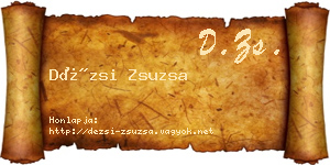 Dézsi Zsuzsa névjegykártya