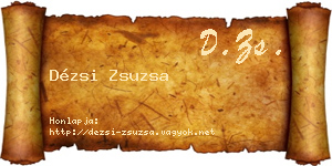 Dézsi Zsuzsa névjegykártya