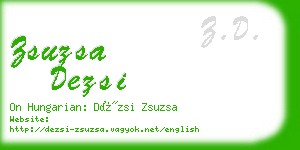 zsuzsa dezsi business card
